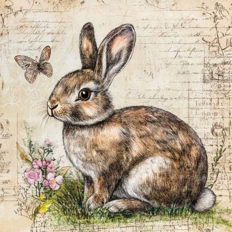 Vintage Bunny Clipart Bundle - CraftNest - Digital Crafting and Art