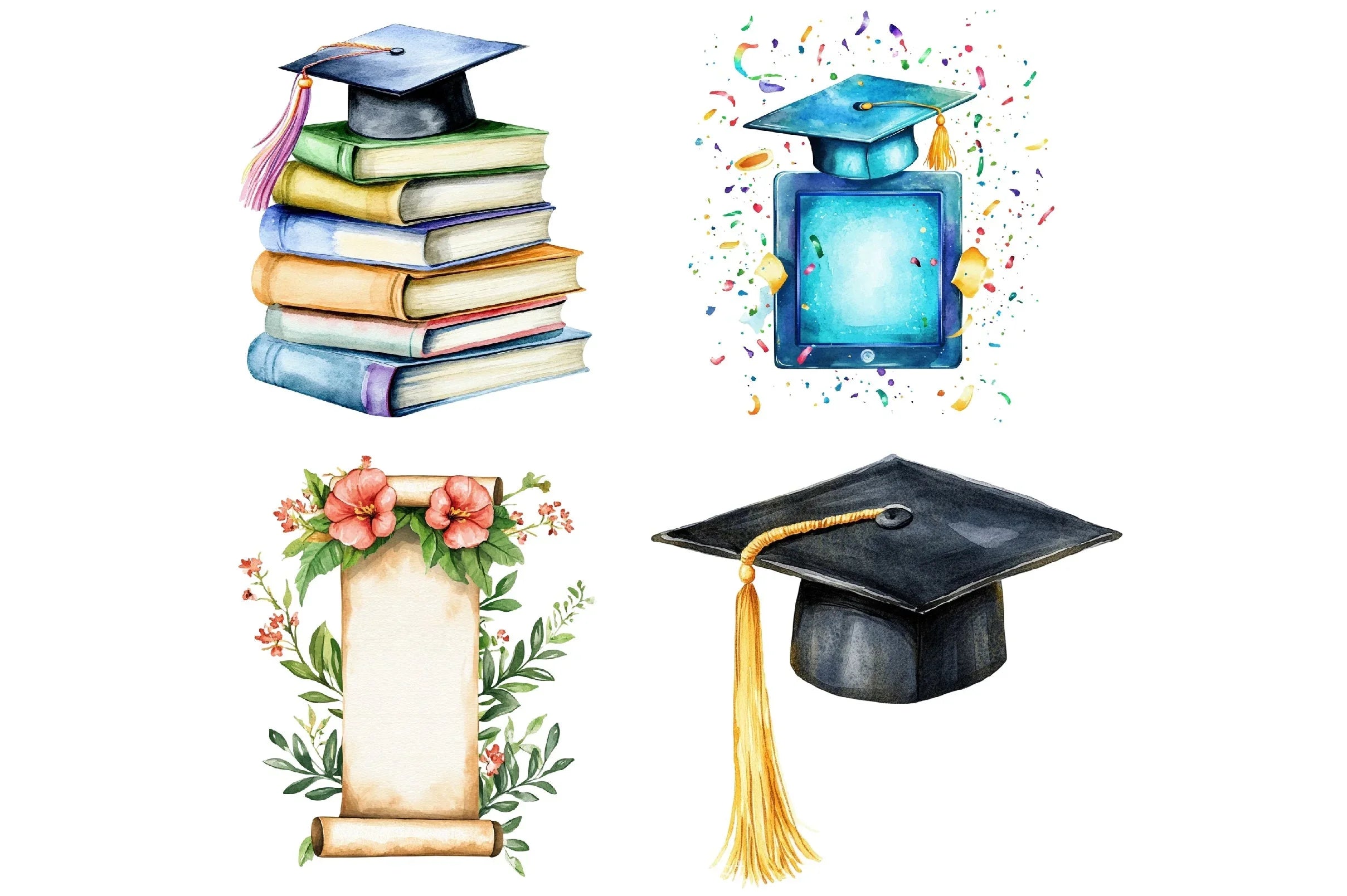 Graduation Set Clipart Bundle - CraftNest - Digital Crafting and Art