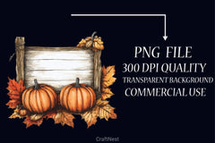 Vintage Autumn Clipart Bundle - CraftNest - Digital Crafting and Art