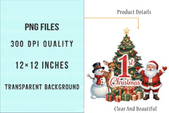 Red Santa Claus First Christmas Clipart Bundle - CraftNest - Digital Crafting and Art