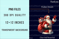Santa Claus Cute Christmas Whimsical Clipart Bundle Commercial License - CraftNest - Digital Crafting and Art