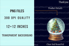 Christmas Snowglobe Village Clipart Bundle - CraftNest - Digital Crafting and Art