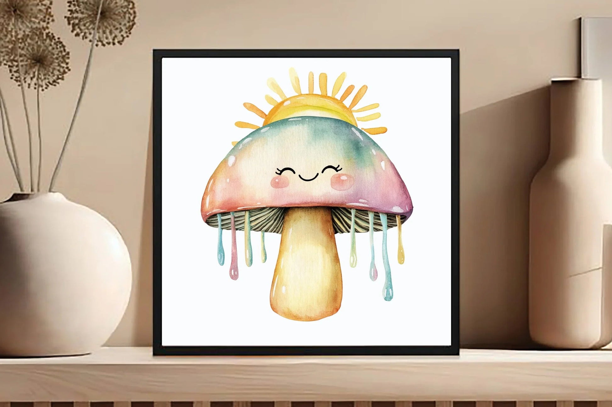 Rainbow Mushroom Clipart Bundle - CraftNest - Digital Crafting and Art
