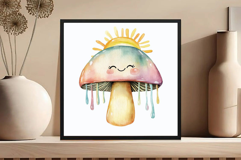 Rainbow Mushroom Clipart Bundle - CraftNest - Digital Crafting and Art