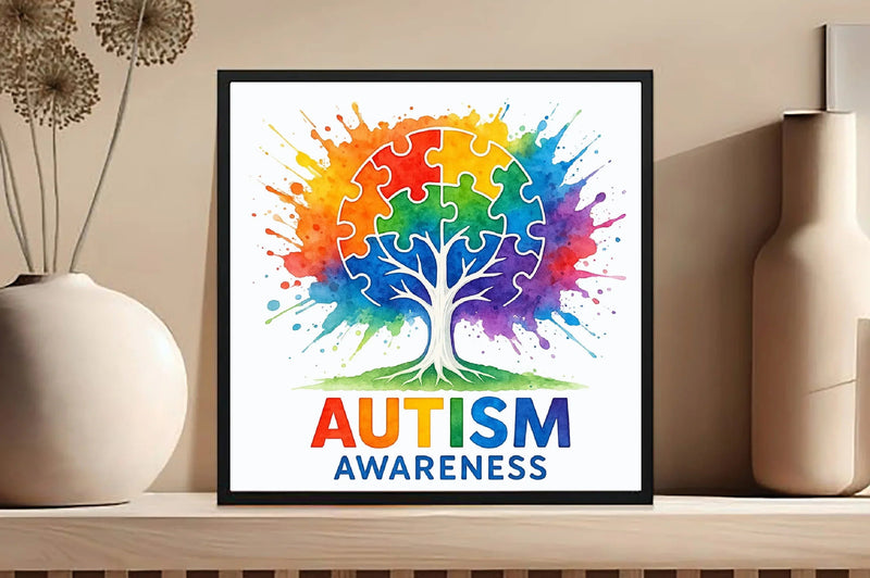 Brushstroke Autism Awareness Design Clipart Bundle - CraftNest - Digital Crafting and Art