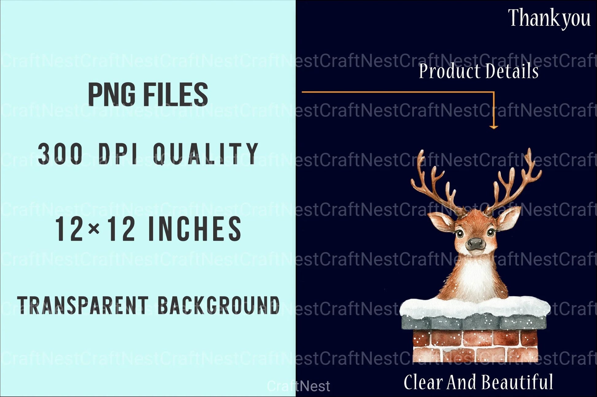 Quirky Christmas Reindeer Clipart Bundle - CraftNest - Digital Crafting and Art
