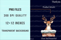 Quirky Christmas Reindeer Clipart Bundle - CraftNest - Digital Crafting and Art
