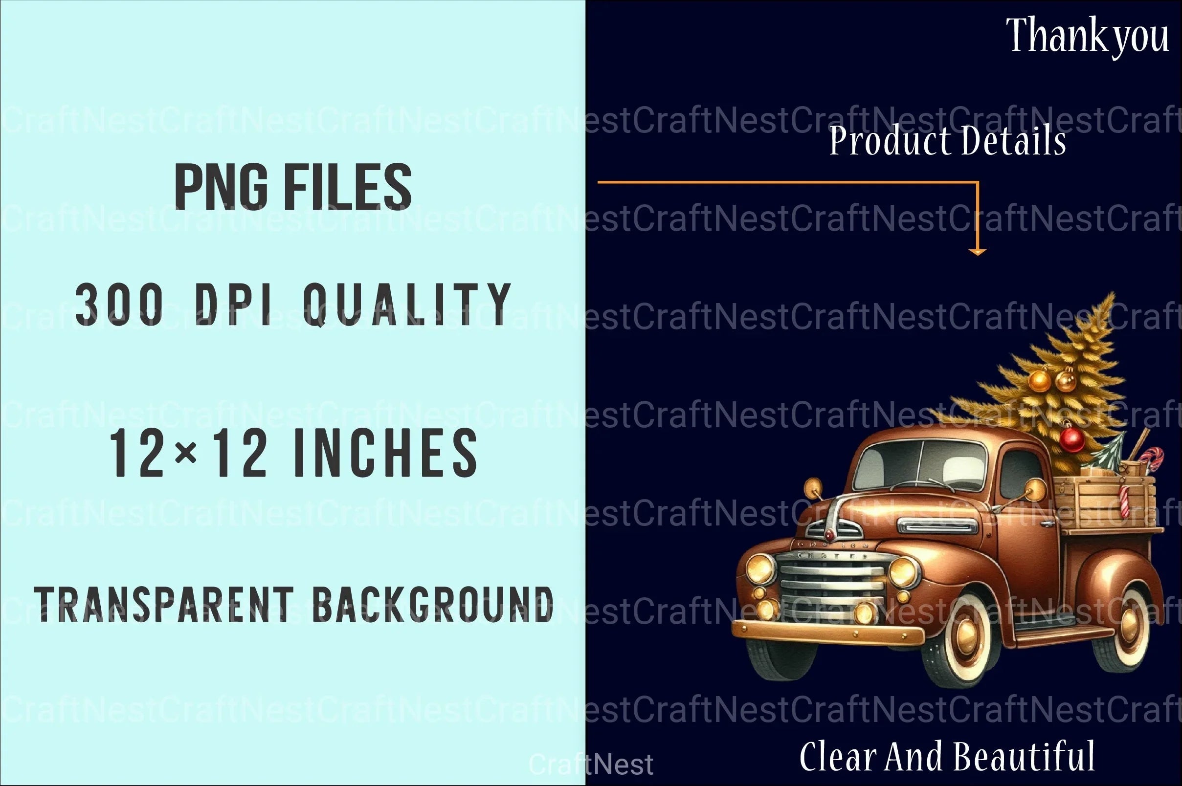 Christmas Truck Holiday Illustrations - CraftNest - Digital Crafting and Art