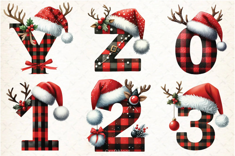 Christmas Alphabet Clipart Bundle 3 - CraftNest - Digital Crafting and Art