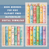 Kids Book Borders Clipart Bundle