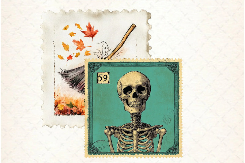 Vintage Halloween Stamp Clipart Bundle - CraftNest - Digital Crafting and Art