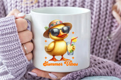 Summer Vibes Funny Duck Clipart Bundle - CraftNest - Digital Crafting and Art