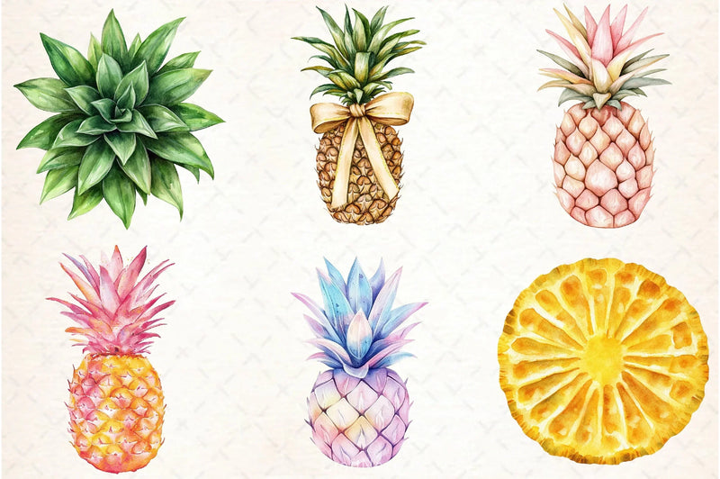 Pineapple Clipart Set - CraftNest - Digital Crafting and Art