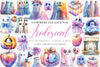 Halloween Ghost Iridescent Clipart Bundle