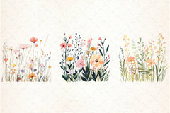 Wildflower Meadow Clipart Bundle - CraftNest - Digital Crafting and Art