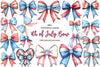 4th Of July Bow Clipart Bundle 1