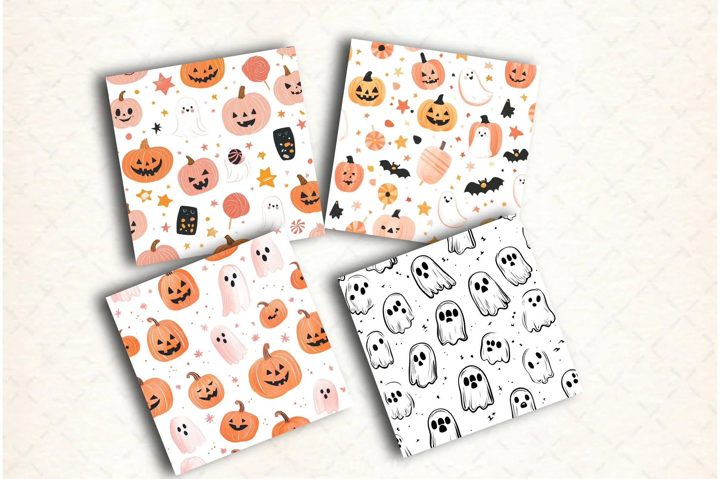 Cute Halloween Digital Papers - CraftNest - Digital Crafting and Art