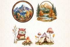 Autumn Camping Clipart Bundle 5 - CraftNest - Digital Crafting and Art