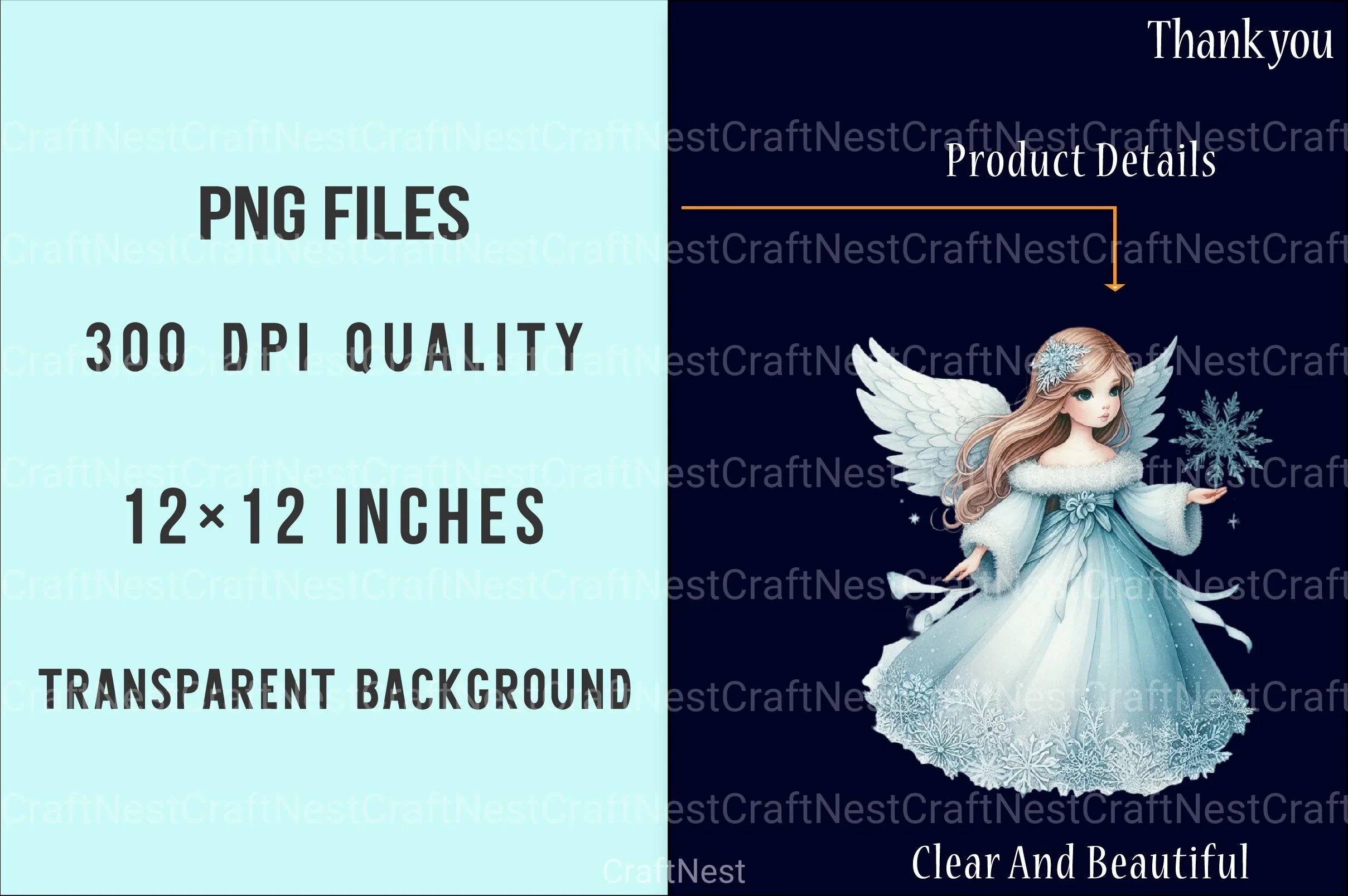 Christmas Angels Clipart Bundle - CraftNest - Digital Crafting and Art