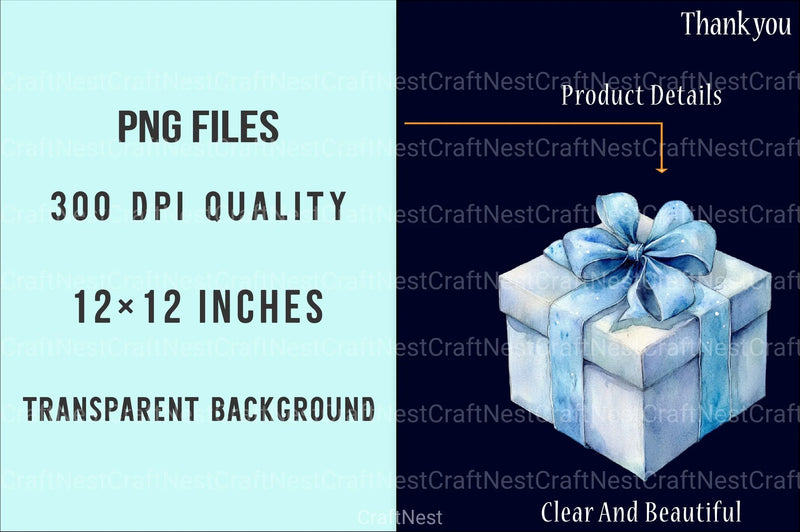 Blue Christmas Magic Winter Cozy Clipart Bundle - CraftNest - Digital Crafting and Art