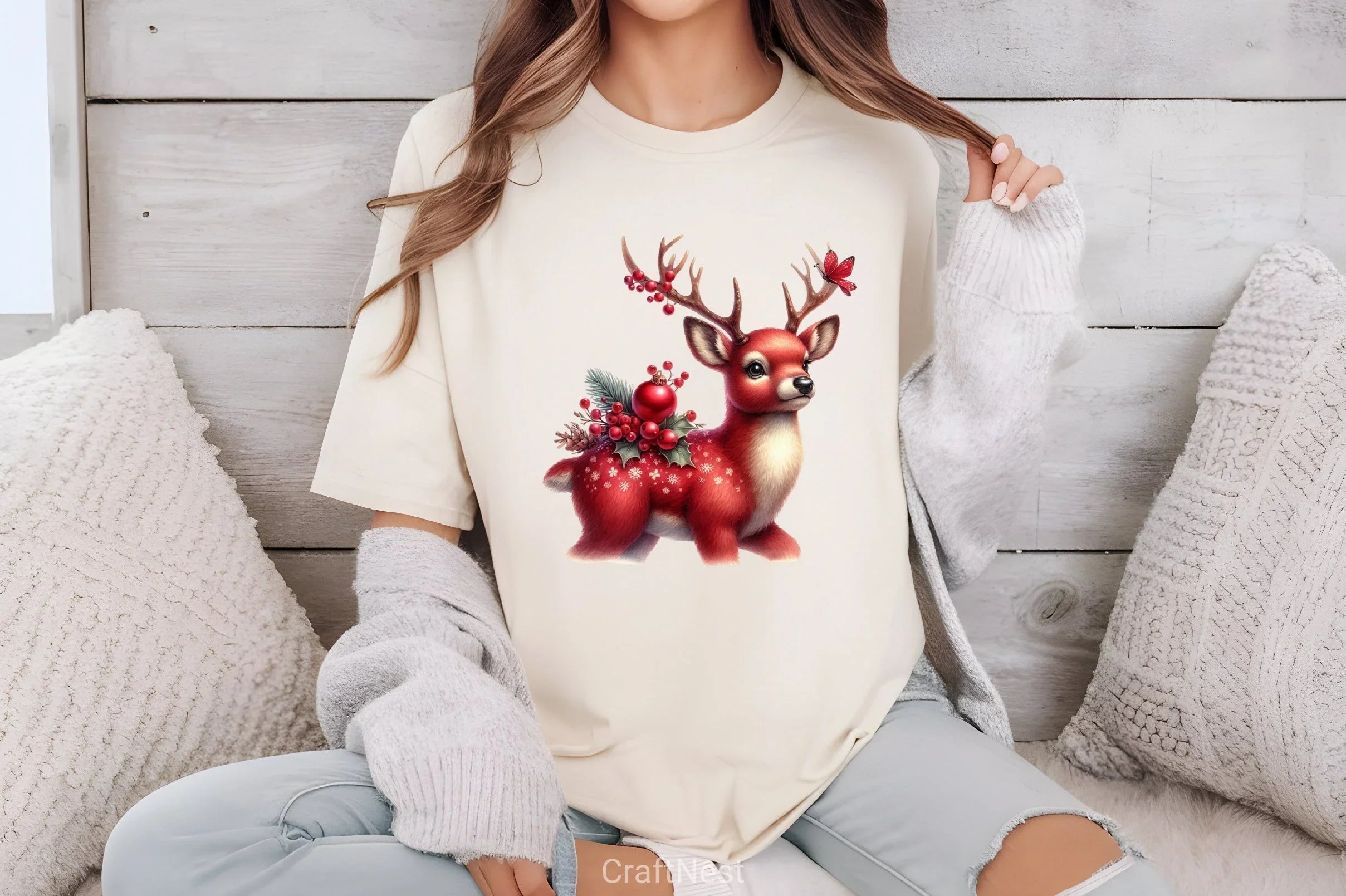 Red Christmas Clipart Bundle - CraftNest - Digital Crafting and Art