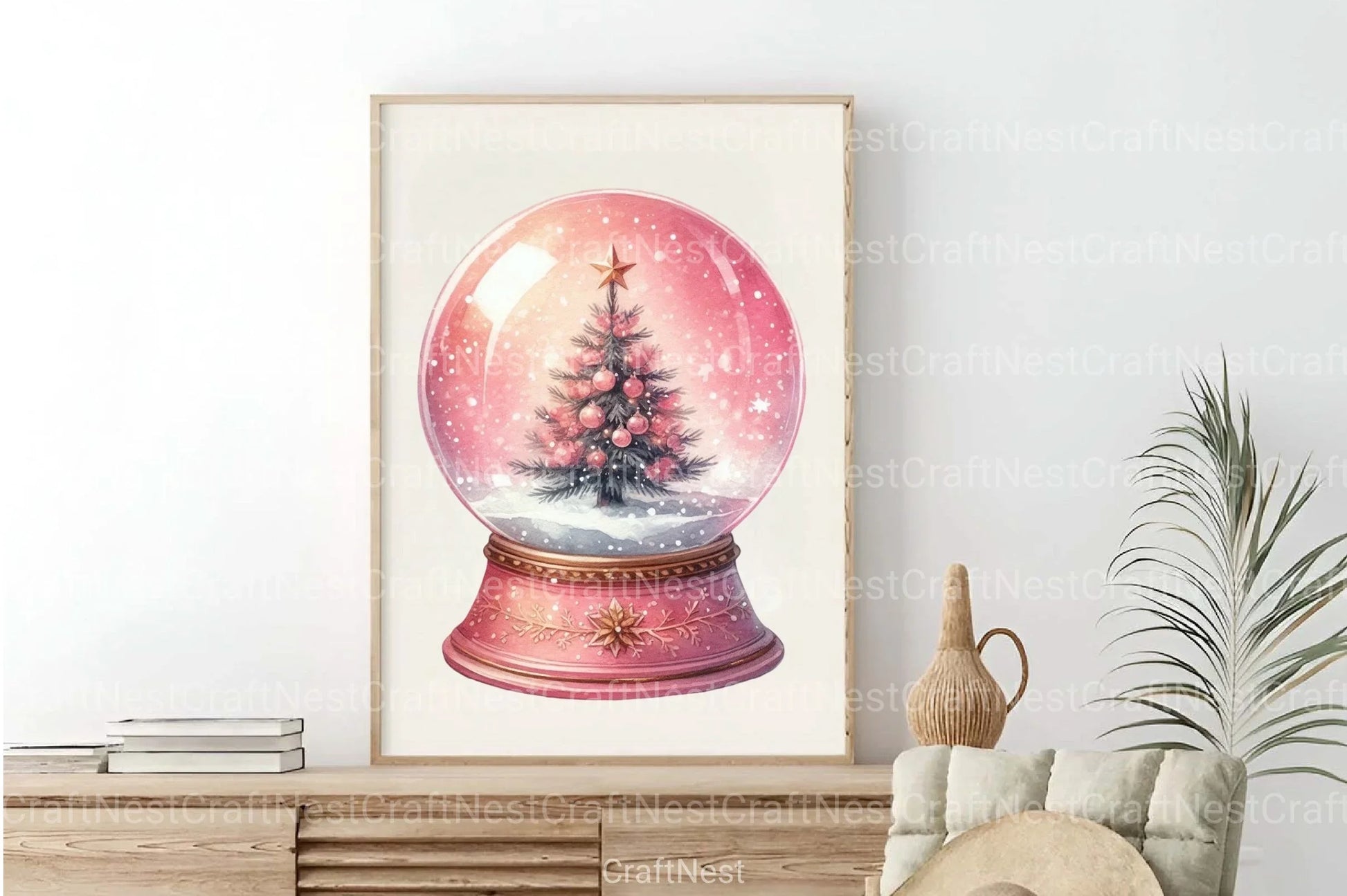 Pink Christmas Clipart Bundle 112 - CraftNest - Digital Crafting and Art