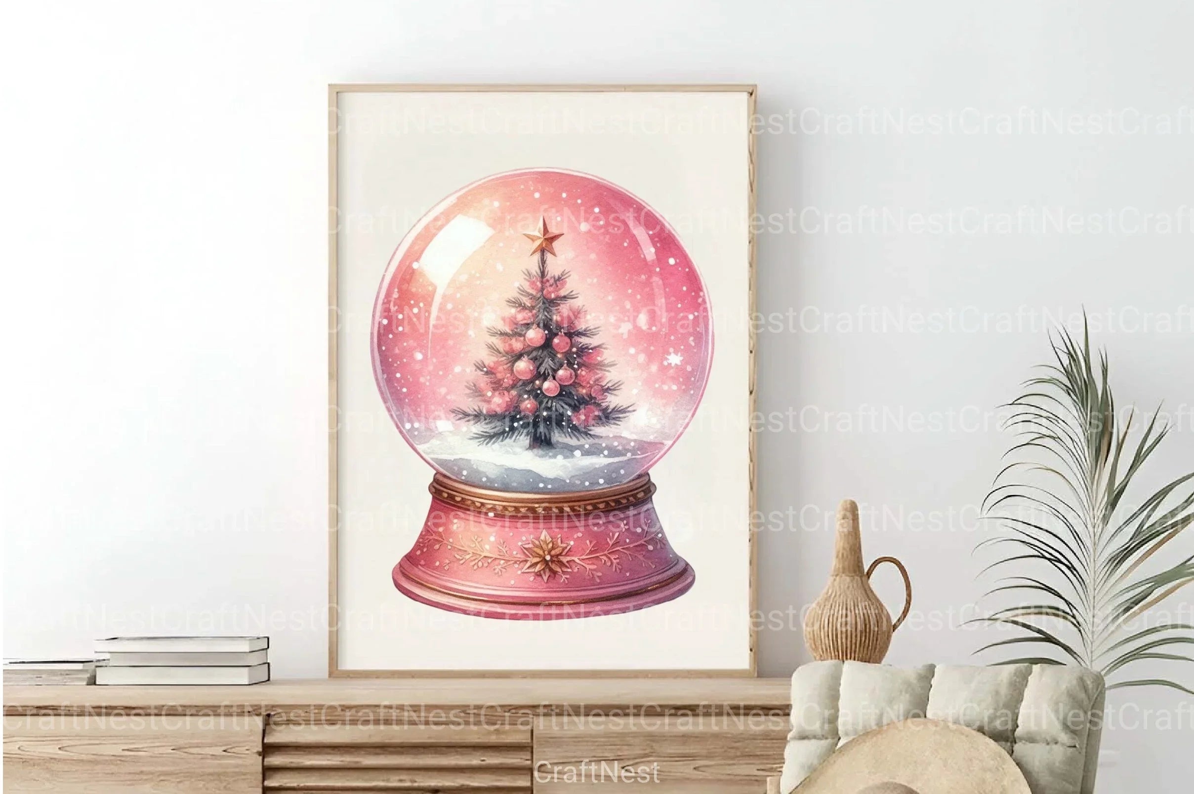 Pink Christmas Clipart Bundle 112 - CraftNest - Digital Crafting and Art