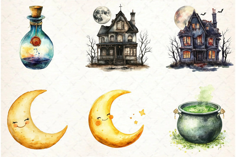 Vintage Halloween Clipart Bundle 15 - CraftNest - Digital Crafting and Art