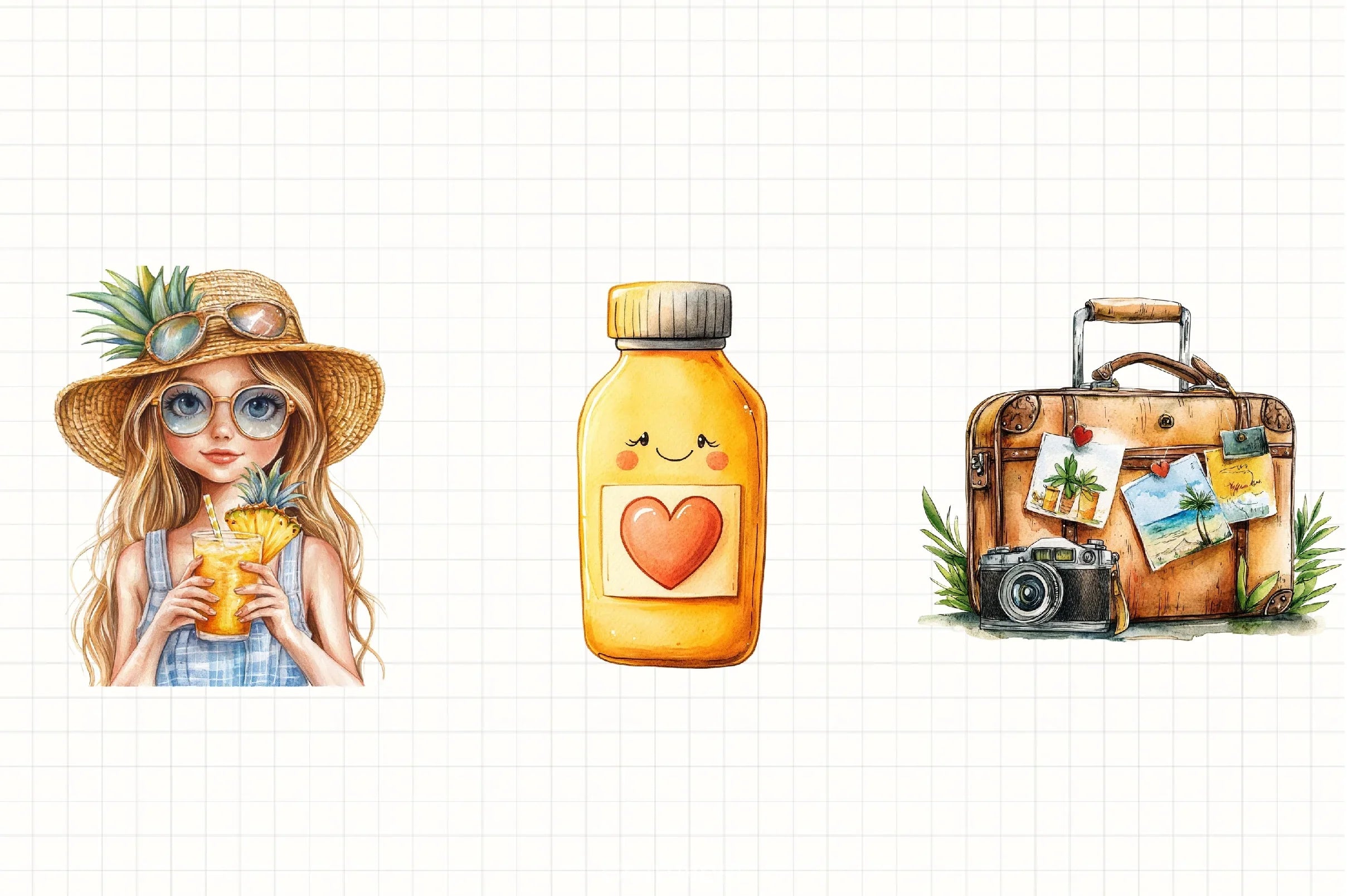 Summer Vacation Clipart Bundle 1 - CraftNest - Digital Crafting and Art