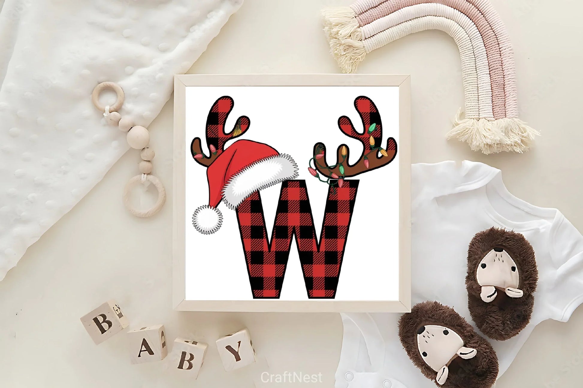 Santa Reindeer Hat Alphabet Clipart Bundle - CraftNest - Digital Crafting and Art