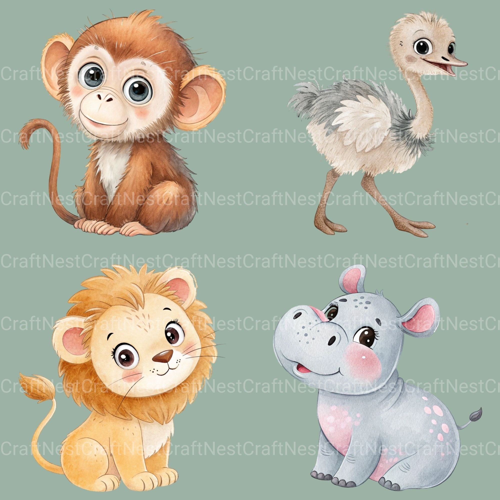 Safari Animals Clipart Bundle 5