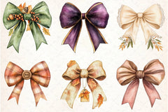 Autumn Coquette Bows Clipart Bundle - CraftNest - Digital Crafting and Art