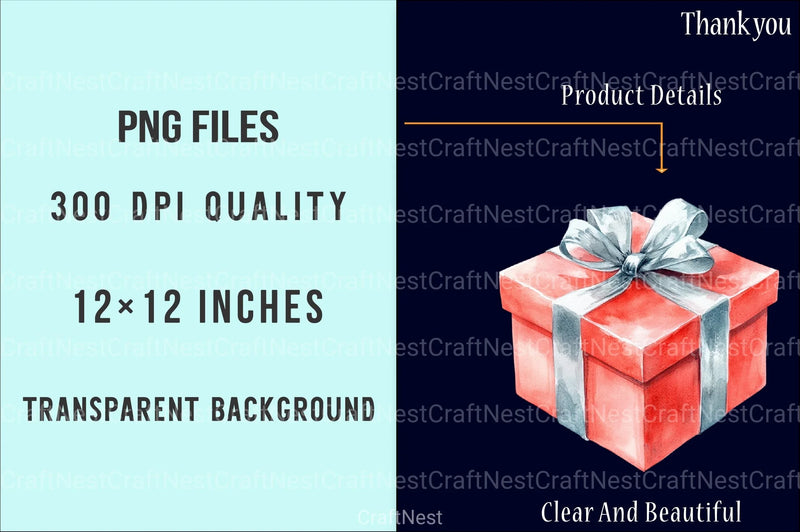 Christmas Presents Clip Art Bundle - CraftNest - Digital Crafting and Art