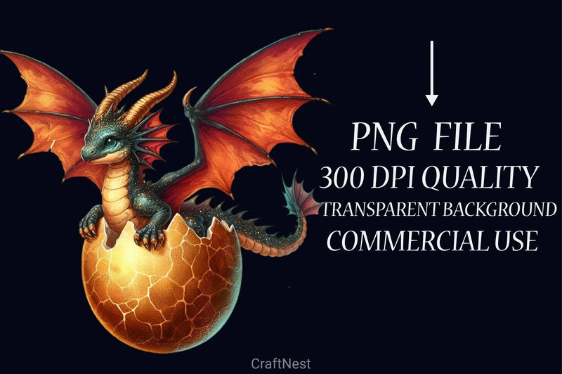 Magic Dragon Clipart Bundle - CraftNest - Digital Crafting and Art