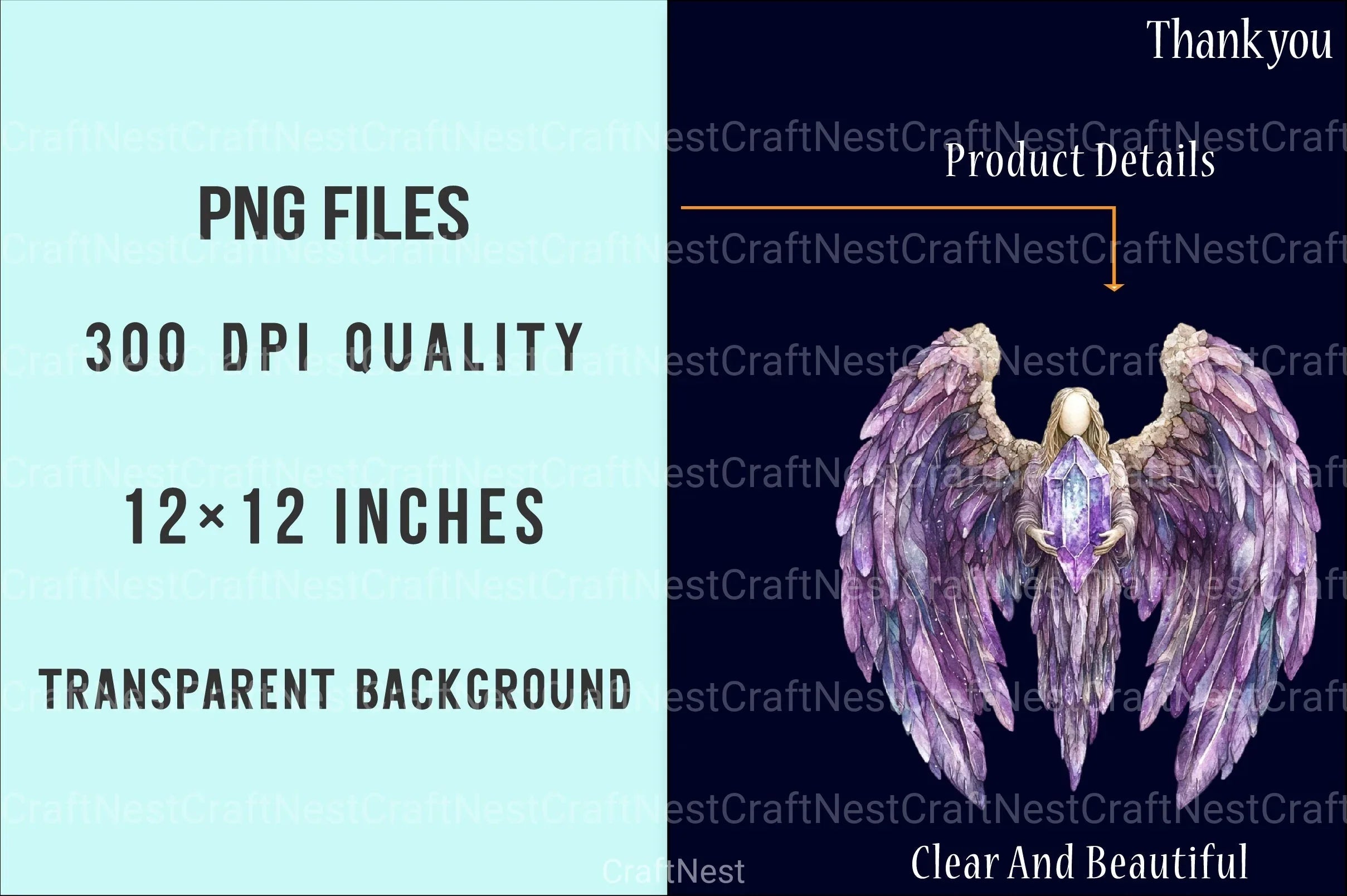 Ethereal Limestone Angels Clipart Bundle - CraftNest - Digital Crafting and Art
