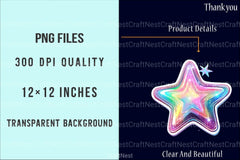 Holographic Stickers Clipart Bundle - CraftNest - Digital Crafting and Art