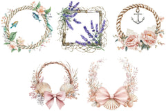 Coquette Coastal Fisherman Clipart Bundle 2 - CraftNest - Digital Crafting and Art