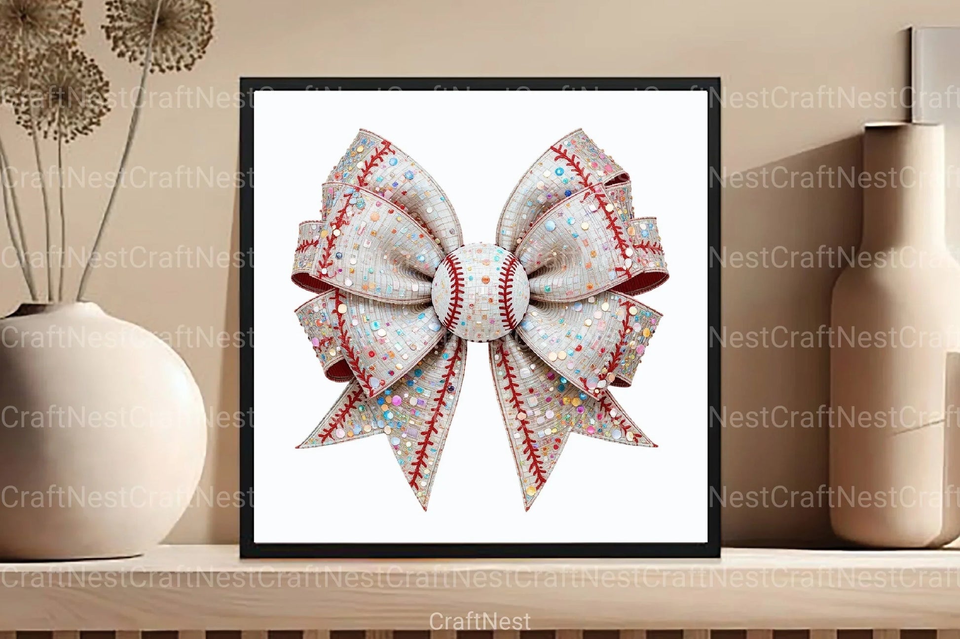 Baseball Cheer Bow Clipart Bundle - CraftNest - Digital Crafting and Art