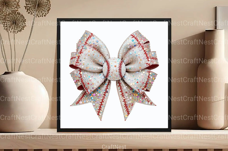 Baseball Cheer Bow Clipart Bundle - CraftNest - Digital Crafting and Art