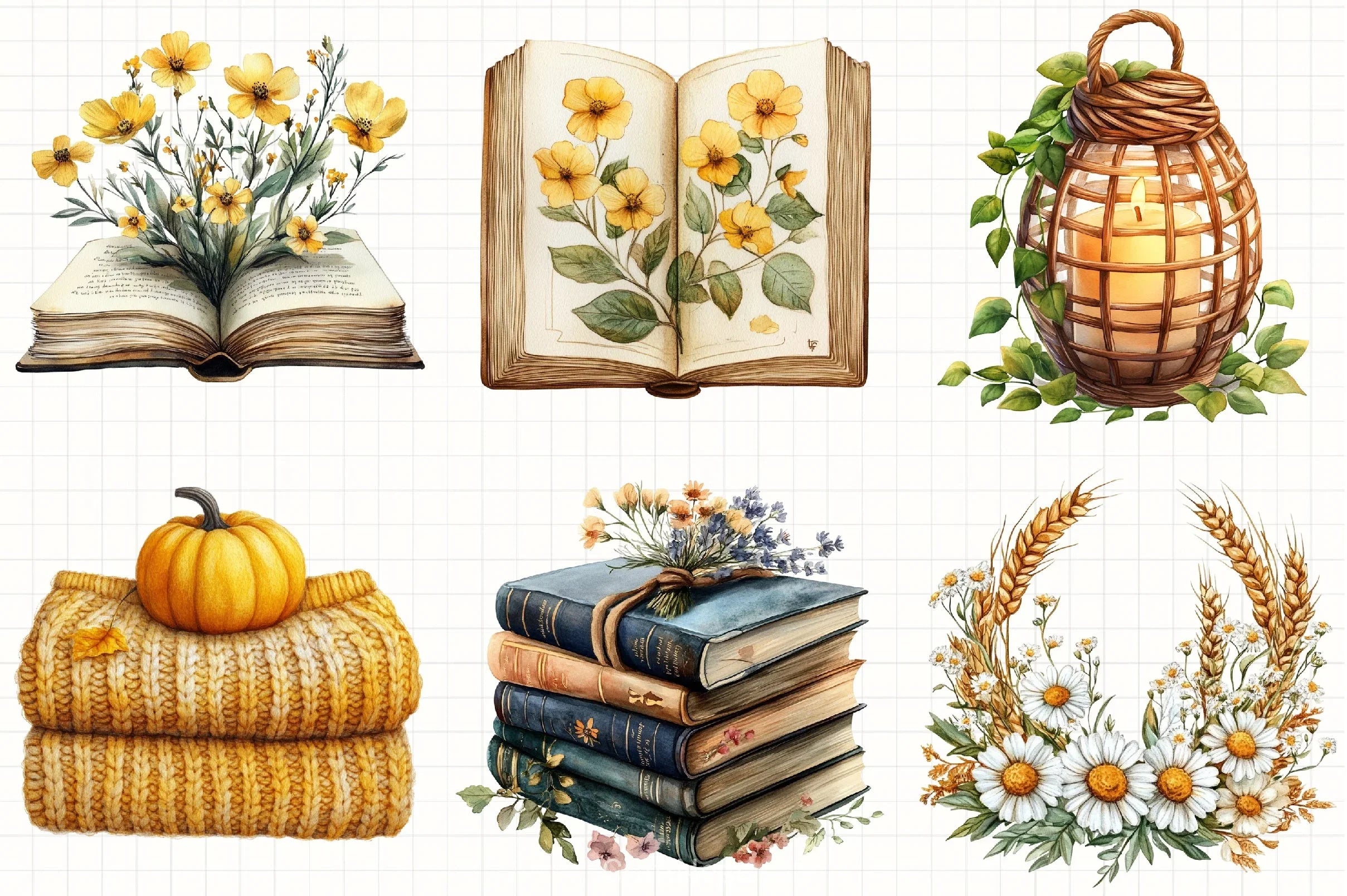 Autumn Set Clipart Bundle - CraftNest - Digital Crafting and Art