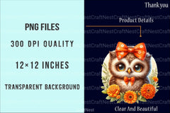 Cute Baby Owl Clipart Bundle - CraftNest - Digital Crafting and Art