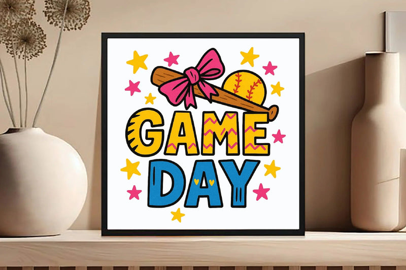 Baseball Game Day Coquette Design Clipart Bundle - CraftNest - Digital Crafting and Art