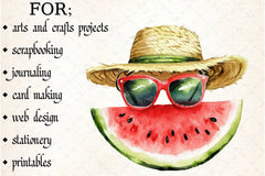Summer Watermelon Clipart Bundle - CraftNest - Digital Crafting and Art