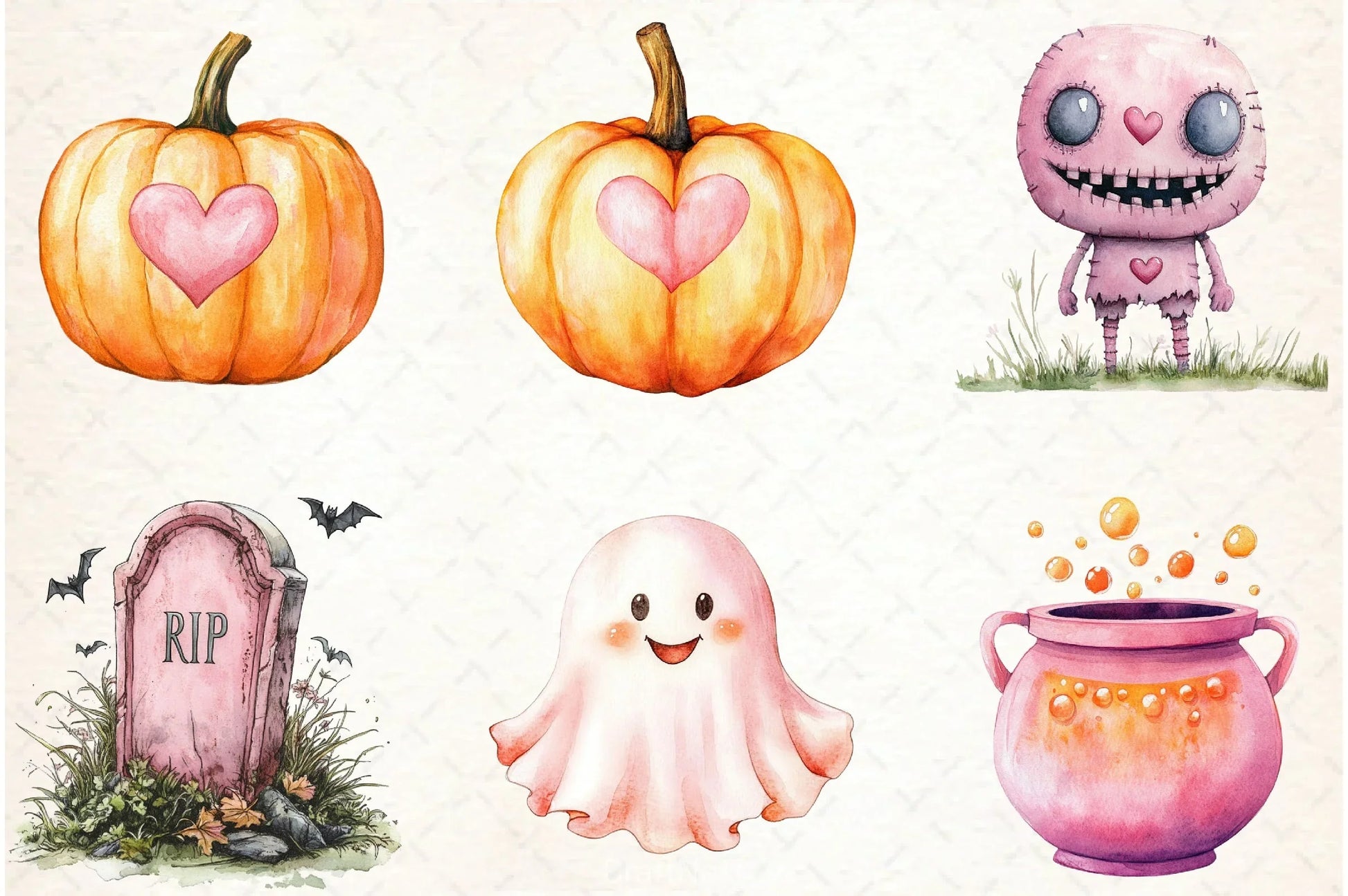 Retro Fall Halloween Clipart Bundle - CraftNest - Digital Crafting and Art