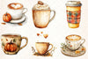 Fall Coffee Clipart Bundle