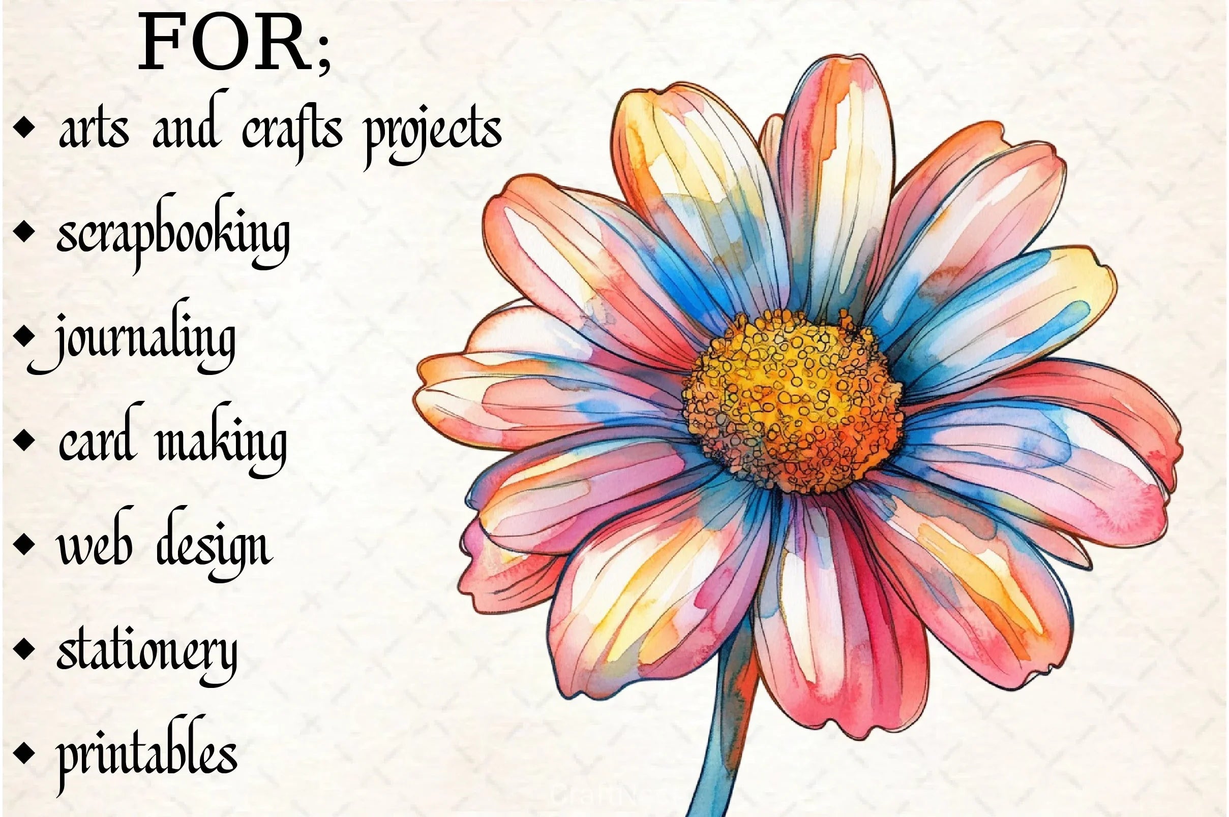 Summer Flowers Clipart Bundle 4 - CraftNest - Digital Crafting and Art