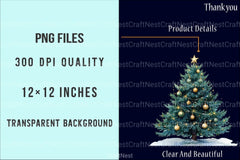 Whimsical Christmas Tree Clipart Bundle - CraftNest - Digital Crafting and Art