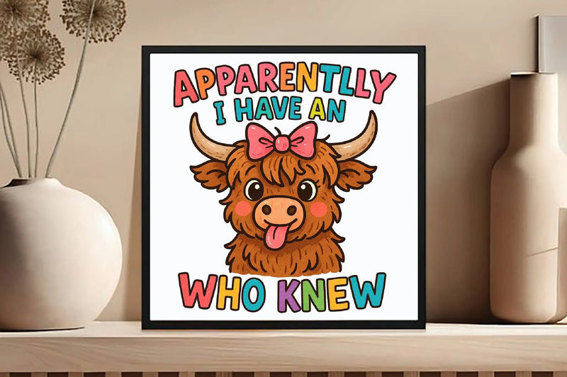 Funny Highland Cow Sarcastic Clipart Bundle - CraftNest - Digital Crafting and Art