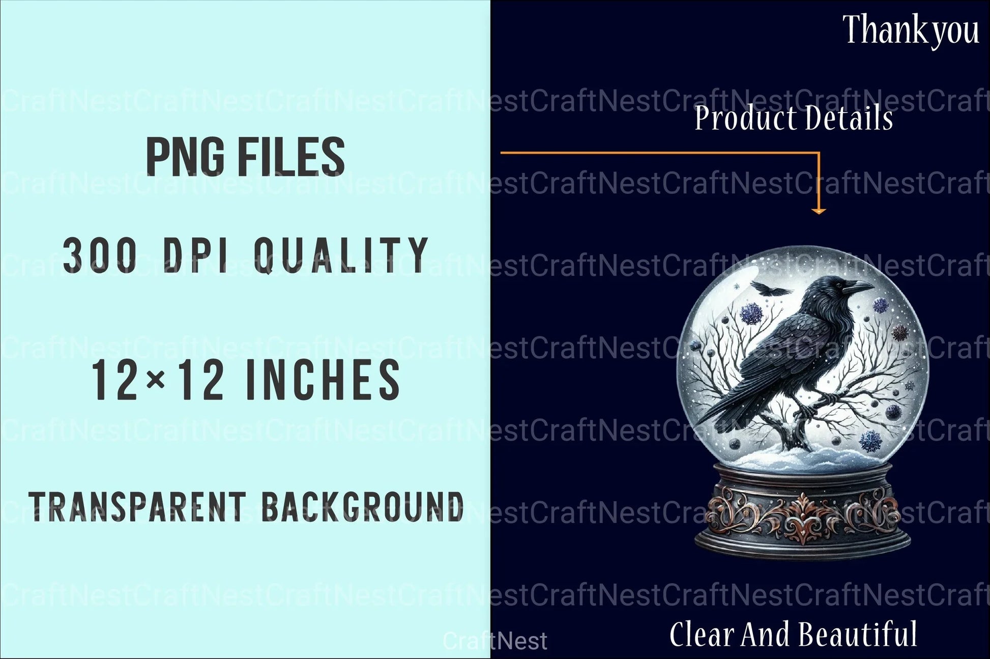 Gothic Christmas Ornaments Clipart Bundle - Transparent Background Graphics - CraftNest - Digital Crafting and Art