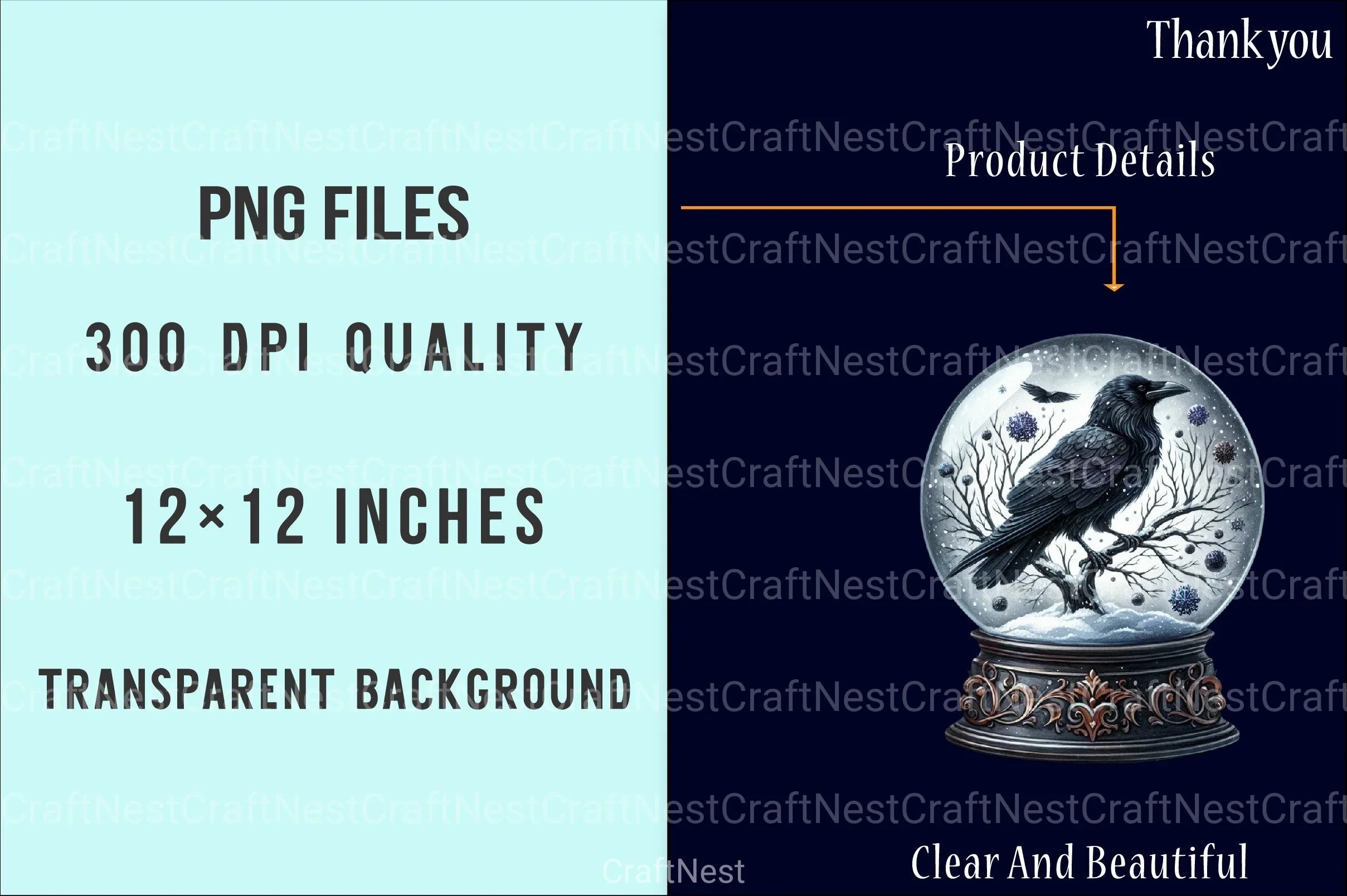 Gothic Christmas Ornaments Clipart Bundle - Transparent Background Graphics - CraftNest - Digital Crafting and Art